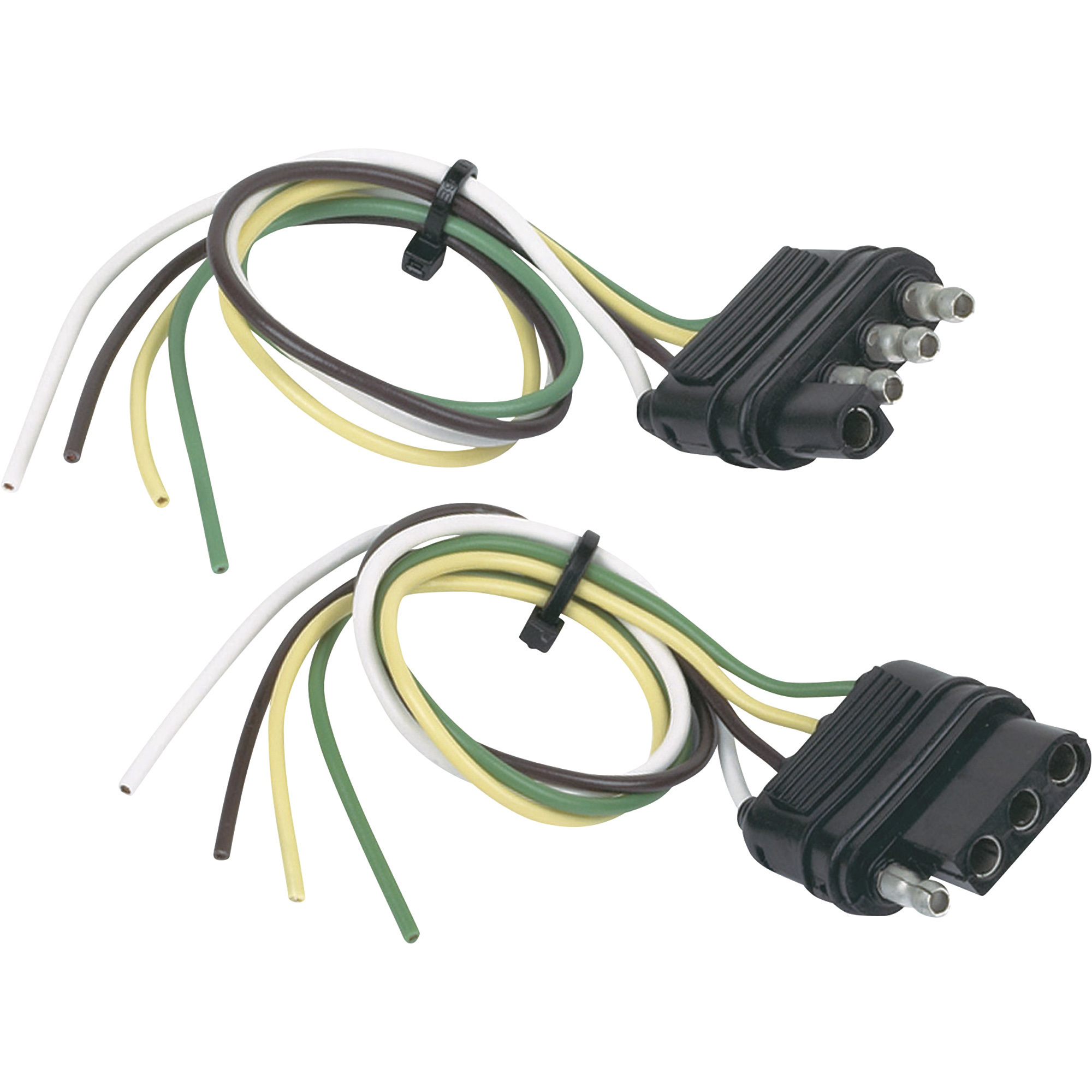 Hopkins Towing Solutions 4-Wire Flat Trailer Wiring Connector Set, 12in. Vehicle End, 12in. Trailer End, Model# 48175